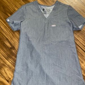 Figs Catarina scrub top in graphite
